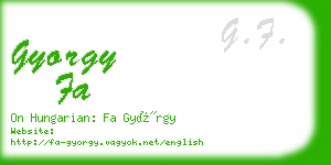 gyorgy fa business card